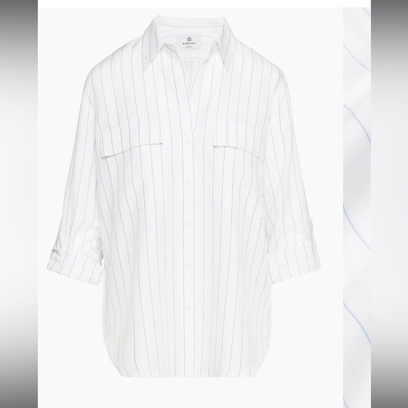 NWT Aritzia Babaton utility Seymour stripe button down shirt - Picture 9 of 13